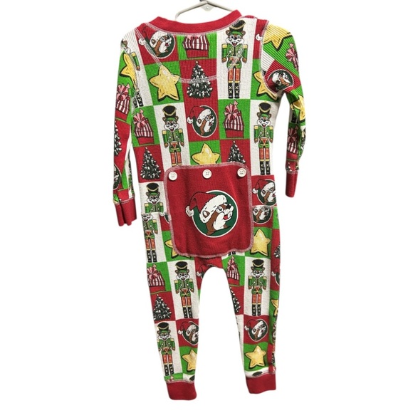 Buc-ees One Piece Christmas Holiday Nutcracker Thermal Pajama Long Johns Sz 3T - Picture 4 of 7